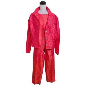 K.A.T.E. for Concept Clothing 3 Piece Silk Womens Outfit Embroidered Size XL